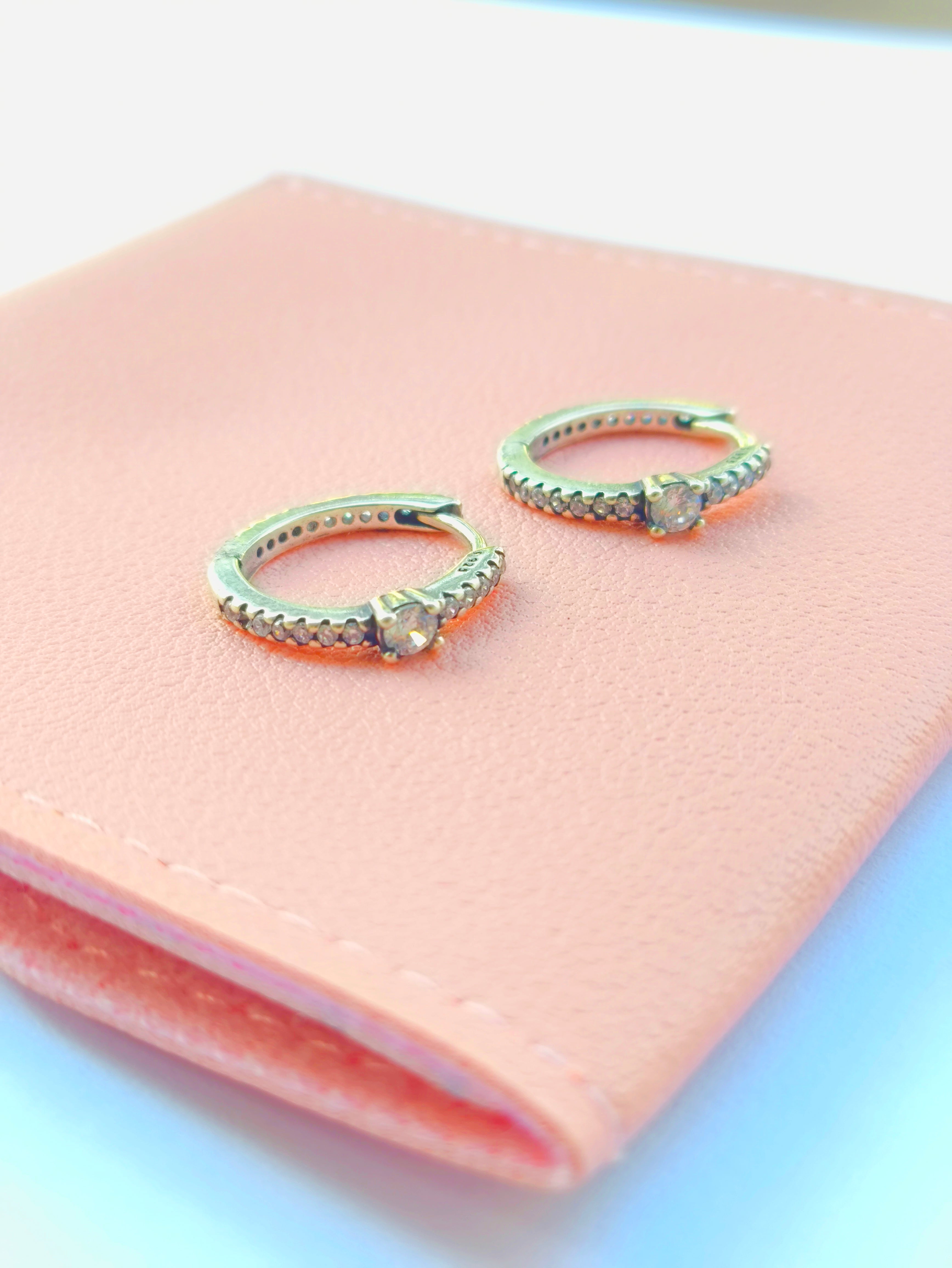 Aretes Huggies Elegance - Plata 925