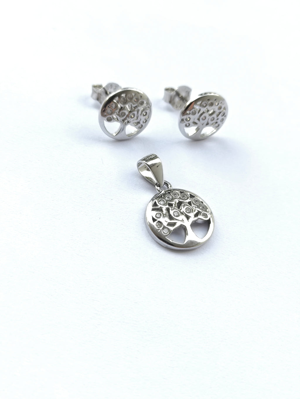 Juego Árbol de la Vida en Plata 925 – Aretes y Dije