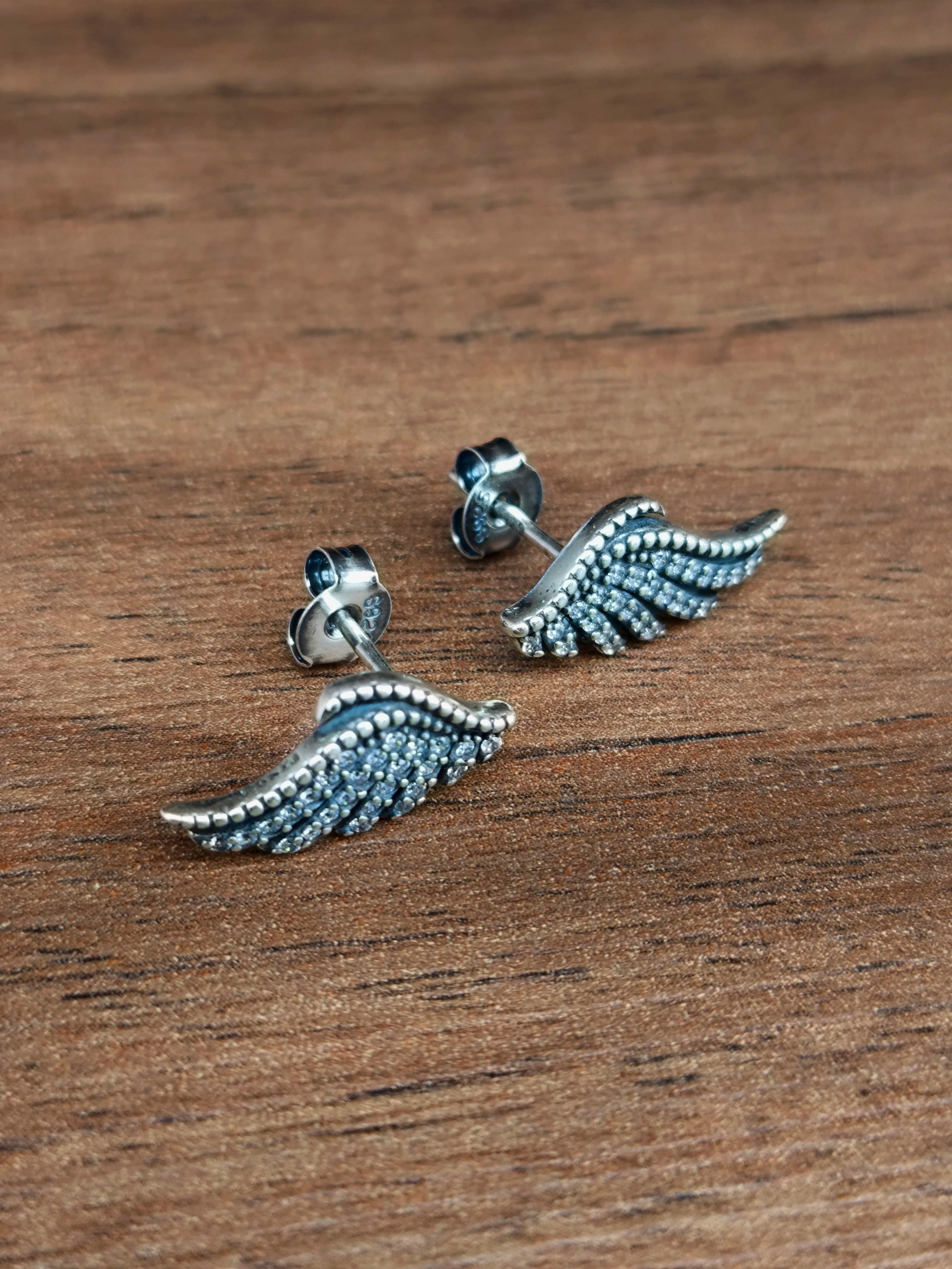 Arete Alas de Luz con Circonia – Plata 925