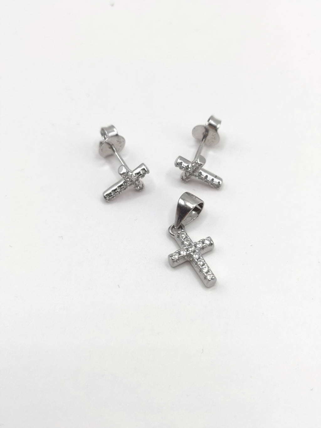 Set de Cruces Brillantes con Circonia – Plata 925
