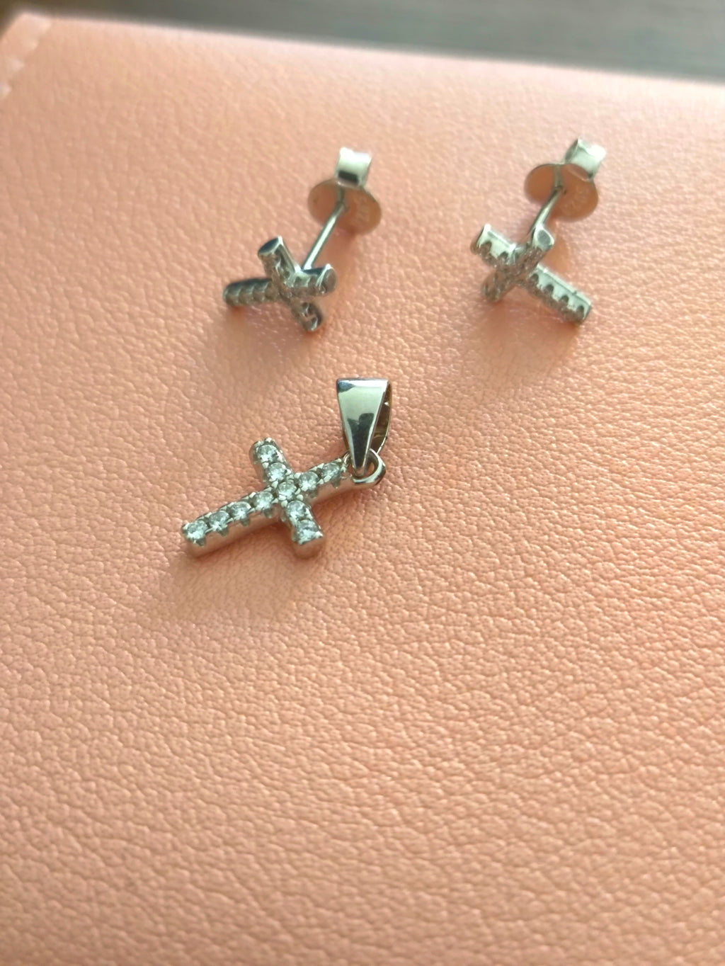 Set de Cruces Brillantes con Circonia – Plata 925